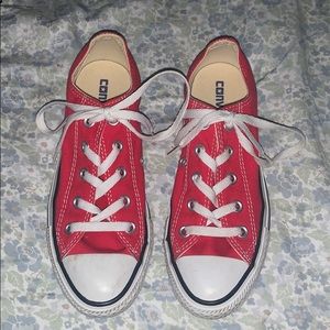 Low top red Converse worn once